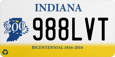 IN license plate 988LVT