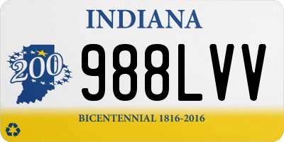 IN license plate 988LVV