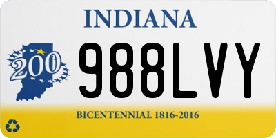 IN license plate 988LVY