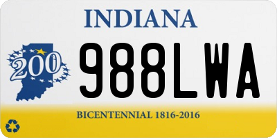 IN license plate 988LWA