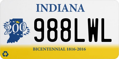 IN license plate 988LWL