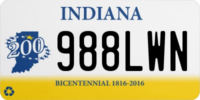 IN license plate 988LWN