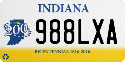 IN license plate 988LXA