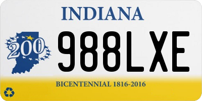 IN license plate 988LXE