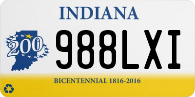 IN license plate 988LXI