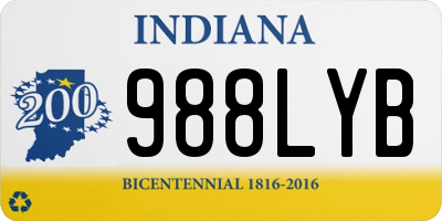 IN license plate 988LYB