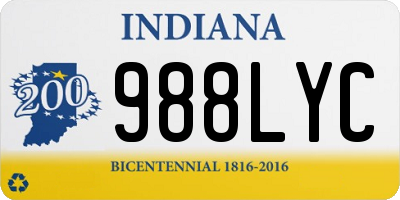 IN license plate 988LYC