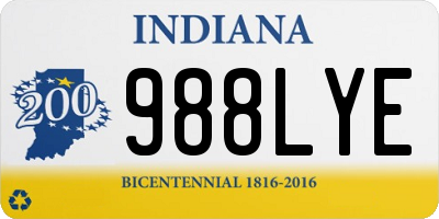 IN license plate 988LYE