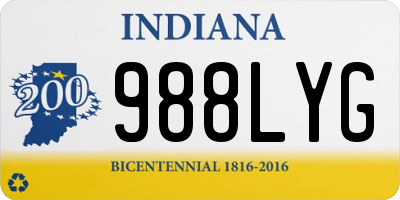 IN license plate 988LYG