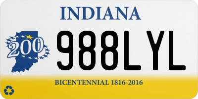 IN license plate 988LYL