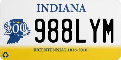 IN license plate 988LYM