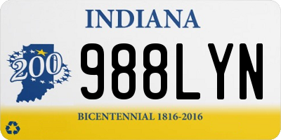 IN license plate 988LYN