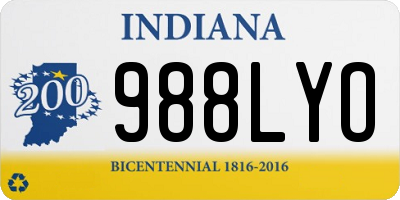 IN license plate 988LYO