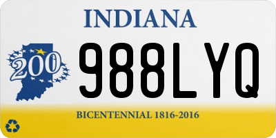 IN license plate 988LYQ