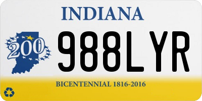 IN license plate 988LYR