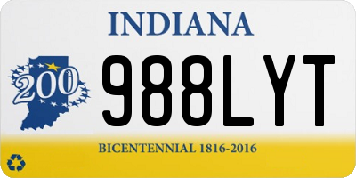 IN license plate 988LYT