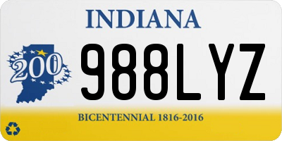 IN license plate 988LYZ