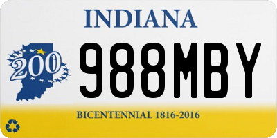 IN license plate 988MBY