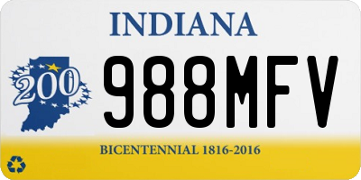 IN license plate 988MFV