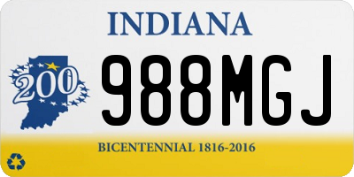 IN license plate 988MGJ