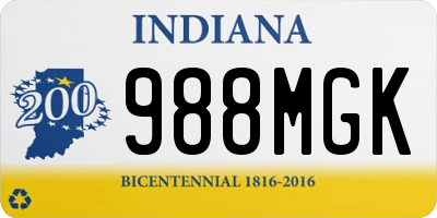 IN license plate 988MGK