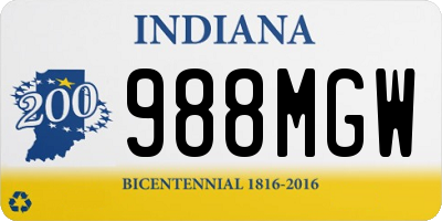 IN license plate 988MGW