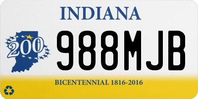 IN license plate 988MJB