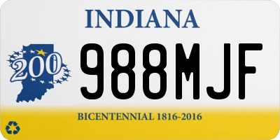 IN license plate 988MJF