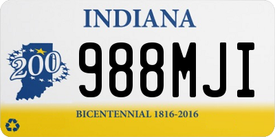 IN license plate 988MJI