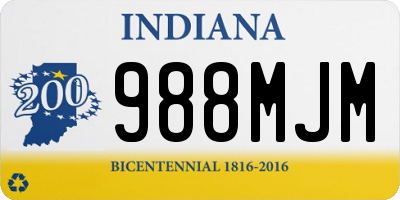 IN license plate 988MJM