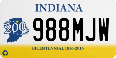 IN license plate 988MJW