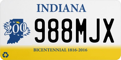 IN license plate 988MJX