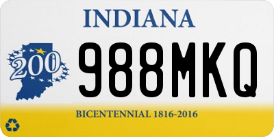 IN license plate 988MKQ