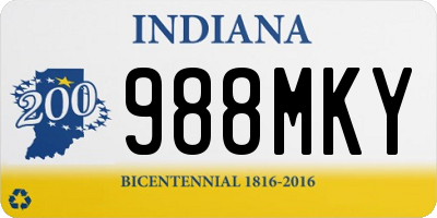 IN license plate 988MKY