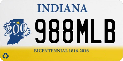 IN license plate 988MLB