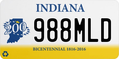 IN license plate 988MLD