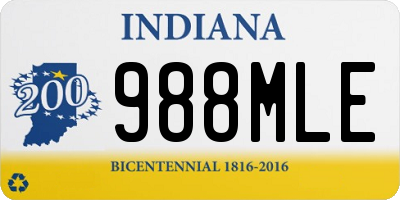 IN license plate 988MLE