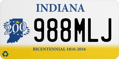 IN license plate 988MLJ