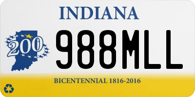 IN license plate 988MLL