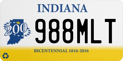 IN license plate 988MLT