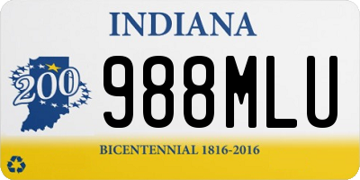 IN license plate 988MLU