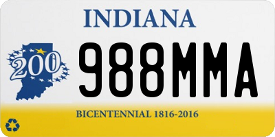 IN license plate 988MMA