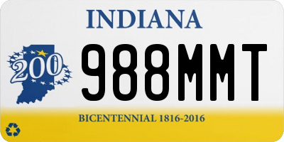 IN license plate 988MMT