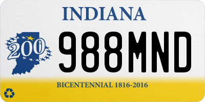 IN license plate 988MND