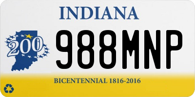 IN license plate 988MNP