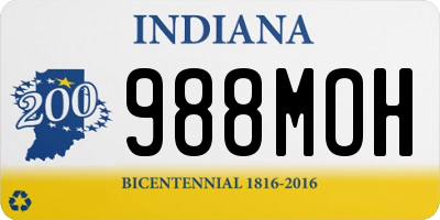 IN license plate 988MOH