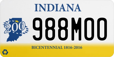 IN license plate 988MOO