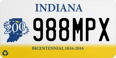 IN license plate 988MPX