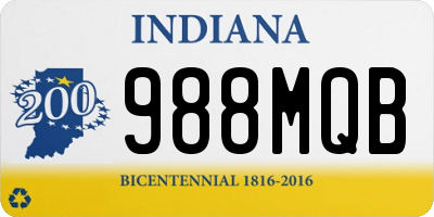 IN license plate 988MQB