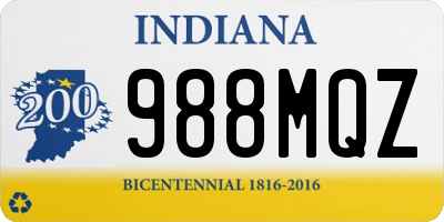 IN license plate 988MQZ
